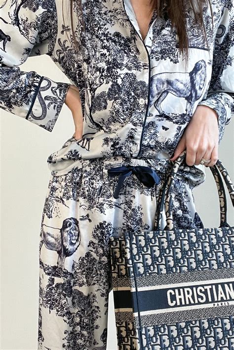 dior print pyjamas|authentic christian dior robes.